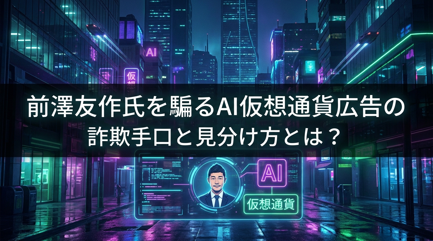 前澤友作氏を騙るAI仮想通貨広告の詐欺手口と見分け方とは？