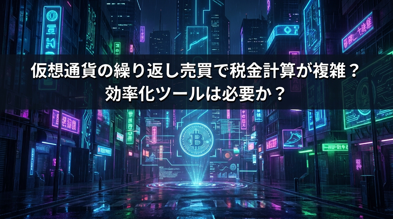仮想通貨の繰り返し売買で税金計算が複雑?効率化ツールは必要か?