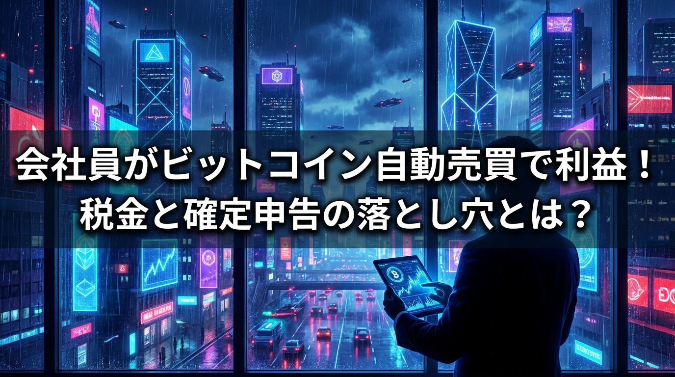 会社員がビットコイン自動売買で利益!税金と確定申告の落とし穴とは?