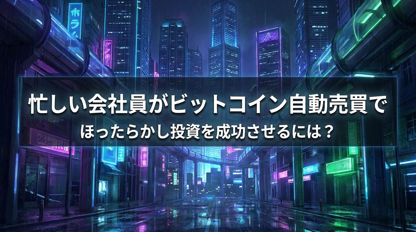 忙しい会社員がビットコイン自動売買でほったらかし投資を成功させるには？