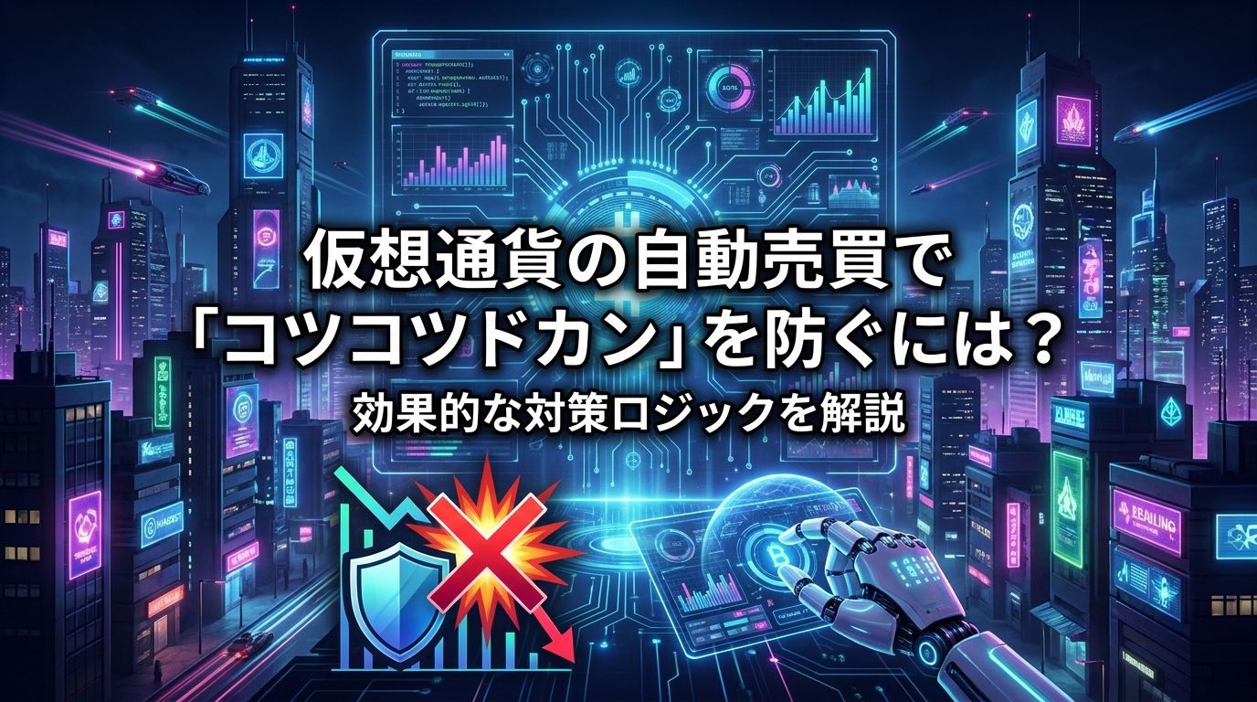仮想通貨の自動売買で「コツコツドカン」を防ぐには？効果的な対策ロジックを解説