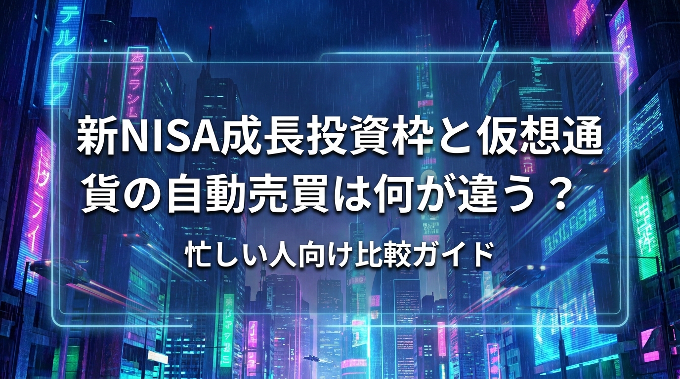 新NISA成長投資枠と仮想通貨の自動売買は何が違う？忙しい人向け比較ガイド