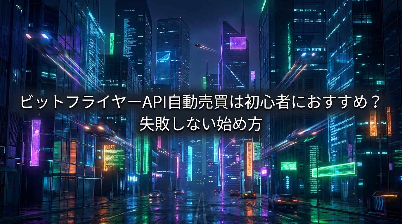 ビットフライヤーAPI自動売買は初心者におすすめ?失敗しない始め方