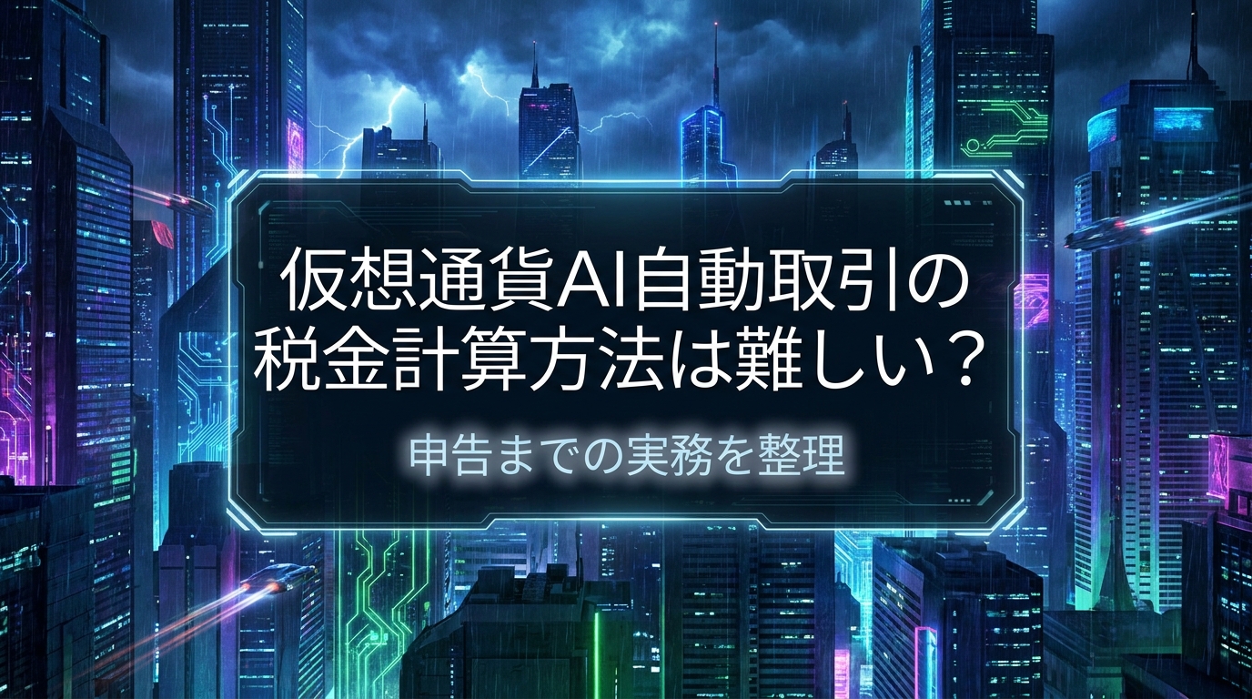 仮想通貨AI自動取引の税金計算方法は難しい？申告までの実務を整理