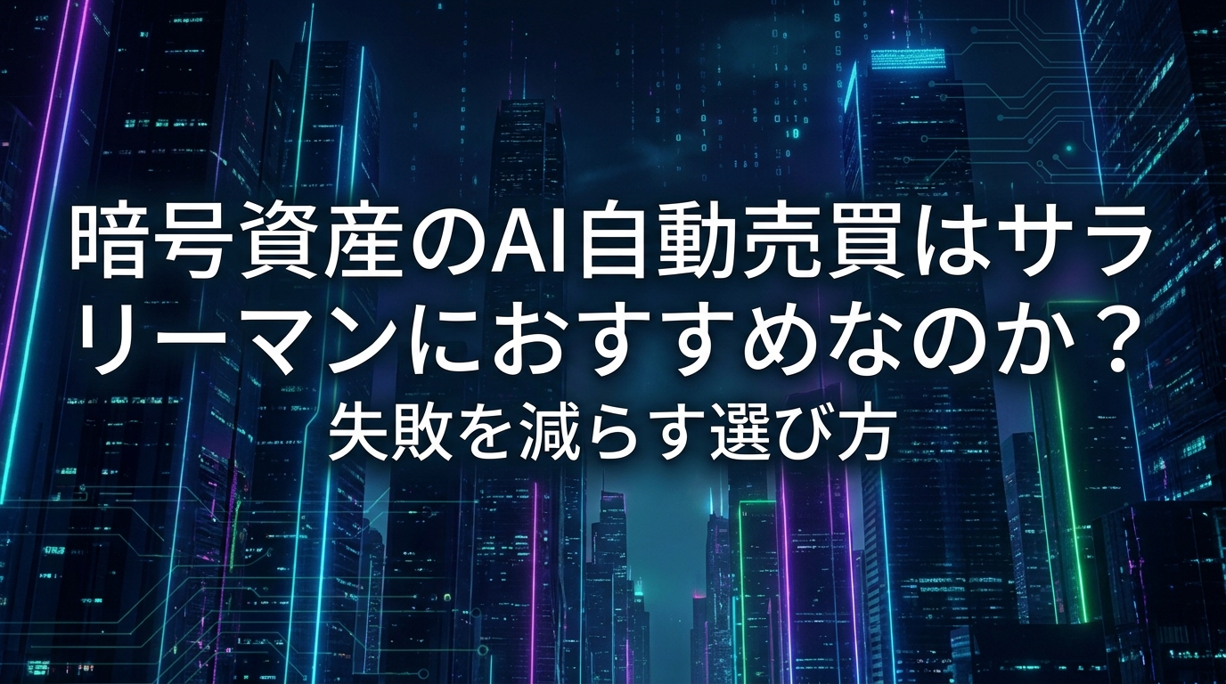 暗号資産のAI自動売買はサラリーマンにおすすめなのか？失敗を減らす選び方