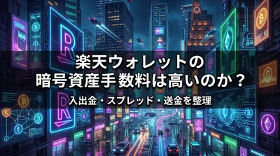 楽天ウォレットの暗号資産手数料は高いのか？入出金・スプレッド・送金を整理