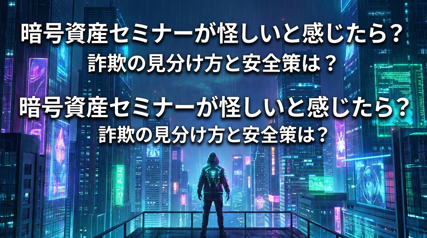 暗号資産セミナーが怪しいと感じたら？詐欺の見分け方と安全策は？