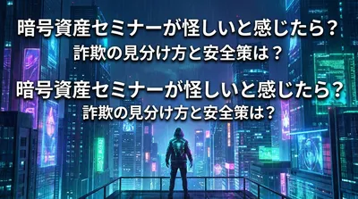 暗号資産セミナーが怪しいと感じたら？詐欺の見分け方と安全策は？