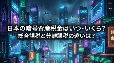 日本の暗号資産税金はいつ・いくら？総合課税と分離課税の違いは？