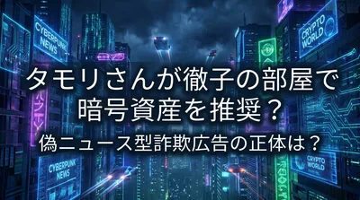 タモリさんが徹子の部屋で暗号資産を推奨？偽ニュース型詐欺広告の正体は？