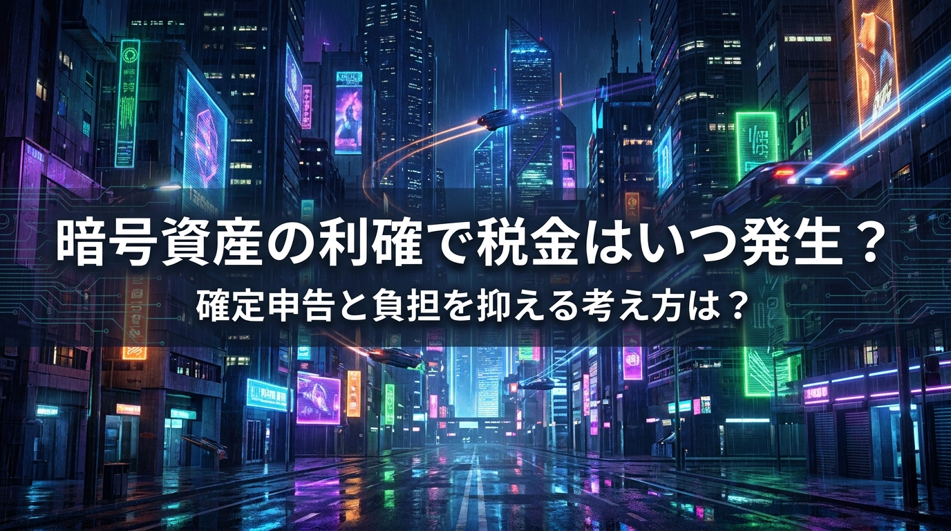 暗号資産の利確で税金はいつ発生？確定申告と負担を抑える考え方は？