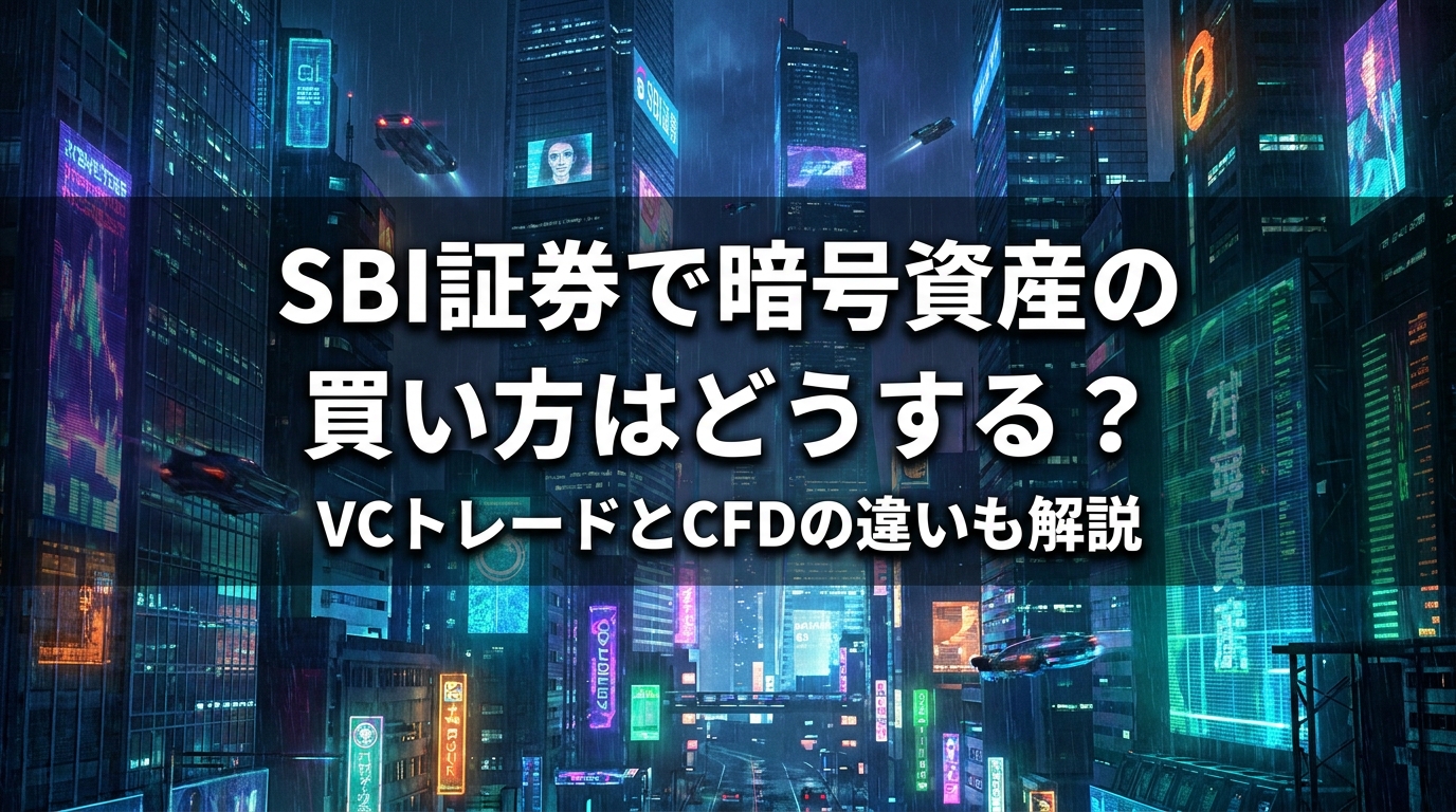 SBI証券で暗号資産の買い方はどうする？VCトレードとCFDの違いも解説