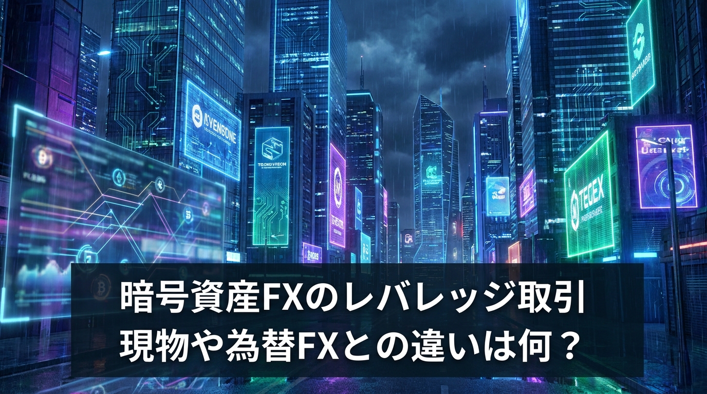 暗号資産FXのレバレッジ取引、現物や為替FXとの違いは何？