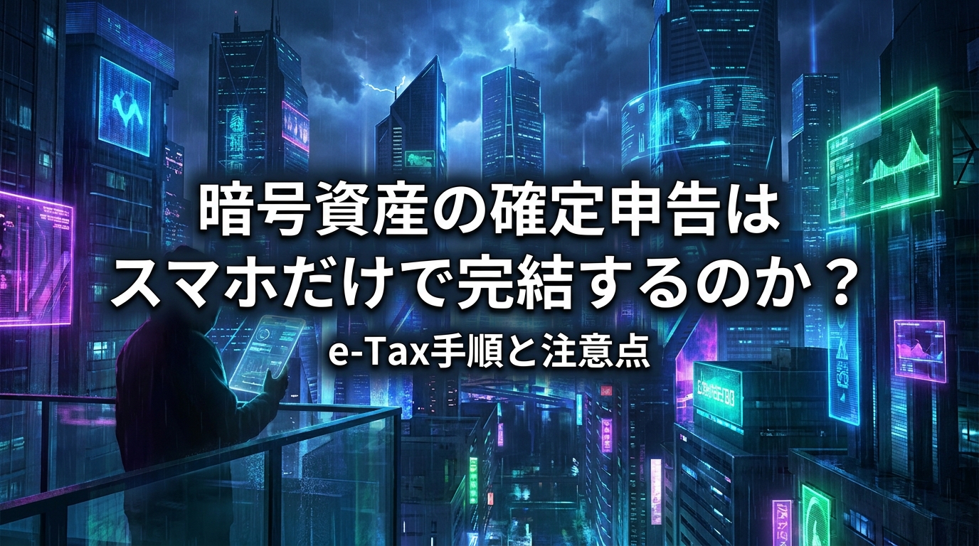 暗号資産の確定申告はスマホだけで完結するのか?e-Tax手順と注意点
