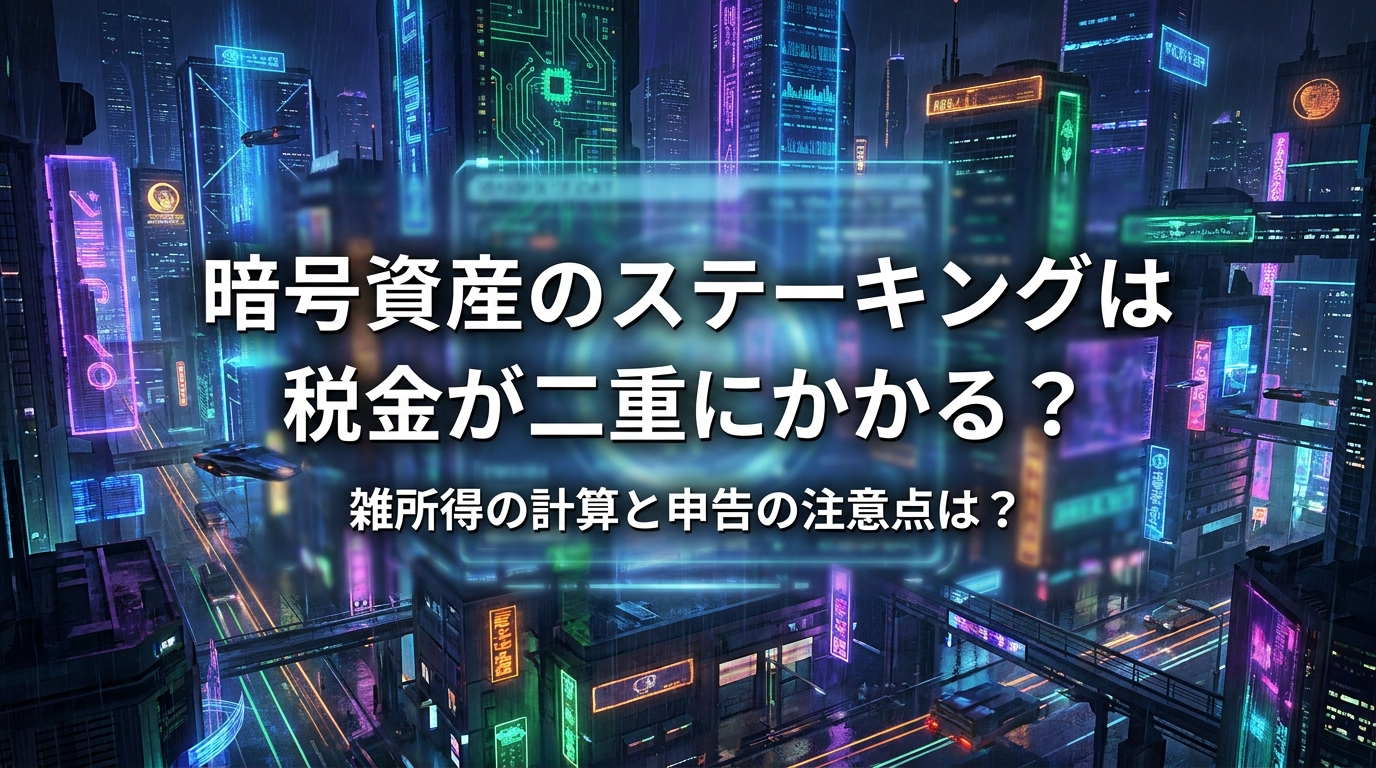 暗号資産のステーキングは税金が二重にかかる？雑所得の計算と申告の注意点は？