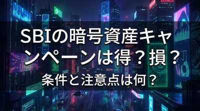 SBIの暗号資産キャンペーンは得？損？条件と注意点は何？
