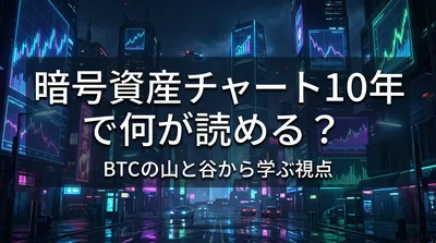 暗号資産チャート10年で何が読める？BTCの山と谷から学ぶ視点