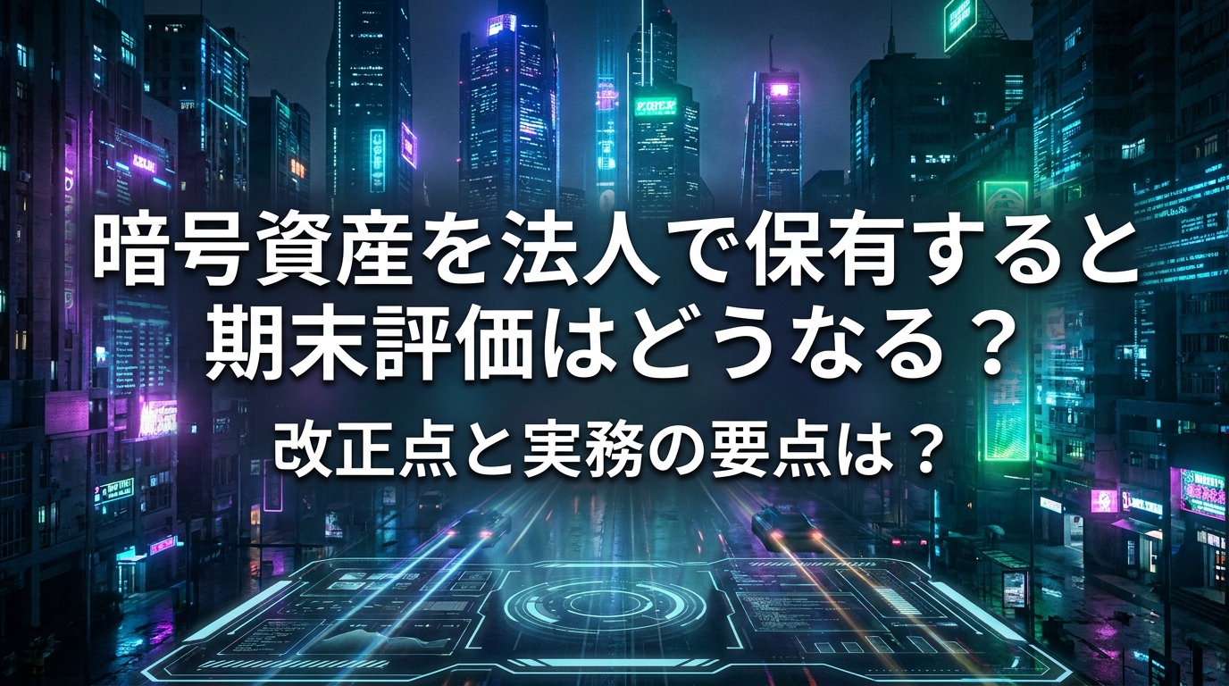 暗号資産を法人で保有すると期末評価はどうなる？改正点と実務の要点は？