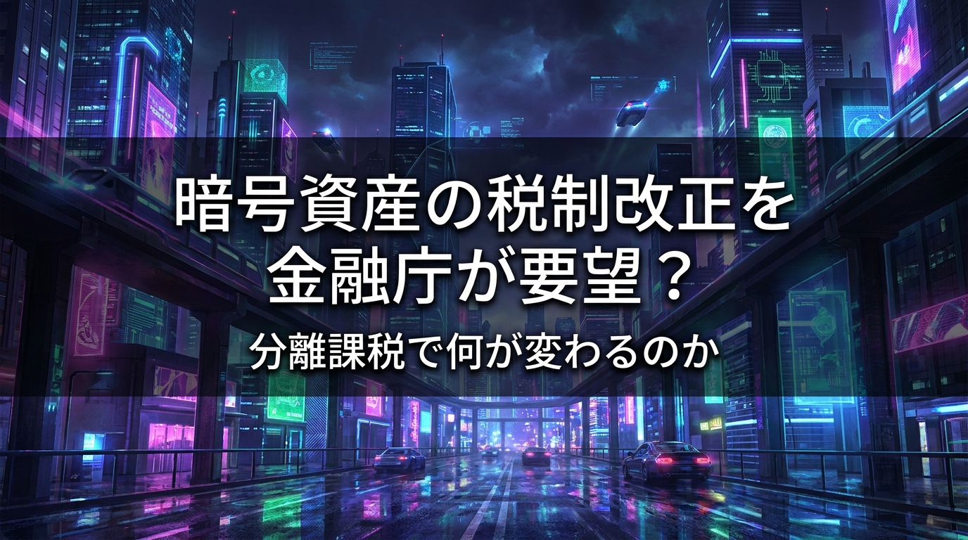 暗号資産の税制改正を金融庁が要望?分離課税で何が変わるのか