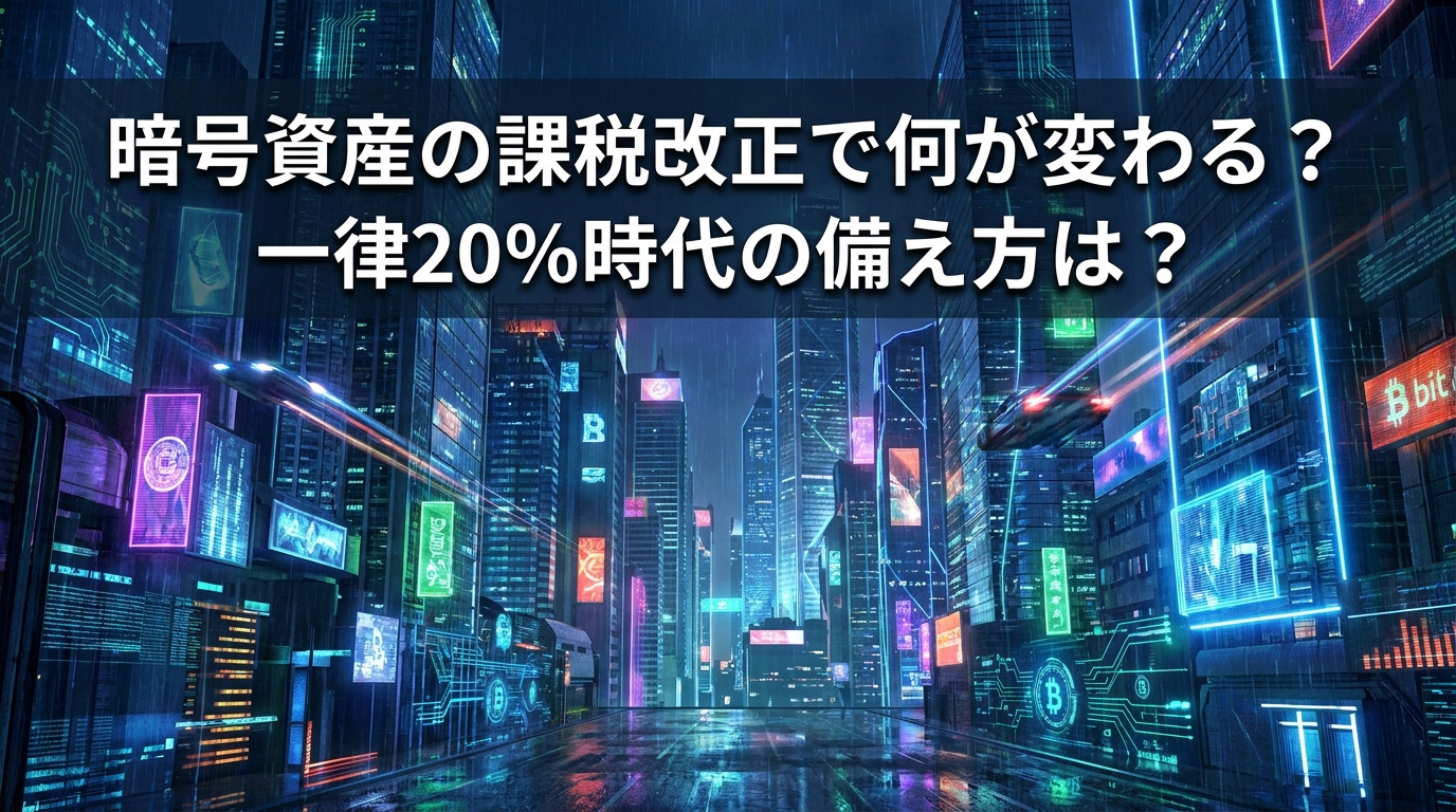 暗号資産の課税改正で何が変わる？一律20％時代の備え方は？