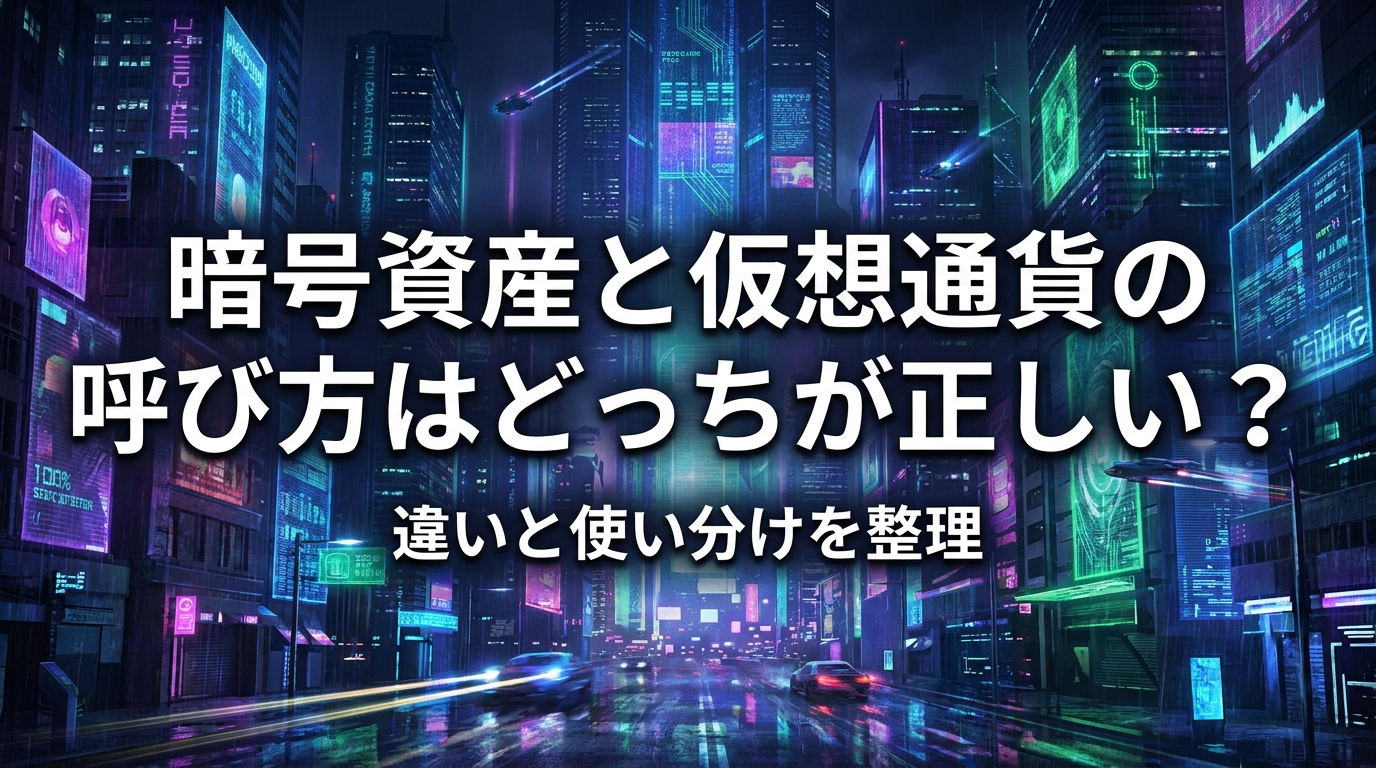 暗号資産と仮想通貨の呼び方はどっちが正しい？違いと使い分けを整理
