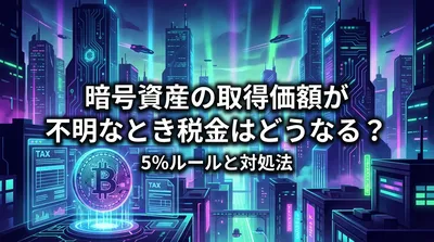 暗号資産の取得価額が不明なとき税金はどうなる？5％ルールと対処法