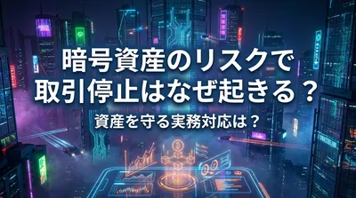 暗号資産のリスクで取引停止はなぜ起きる？資産を守る実務対応は？