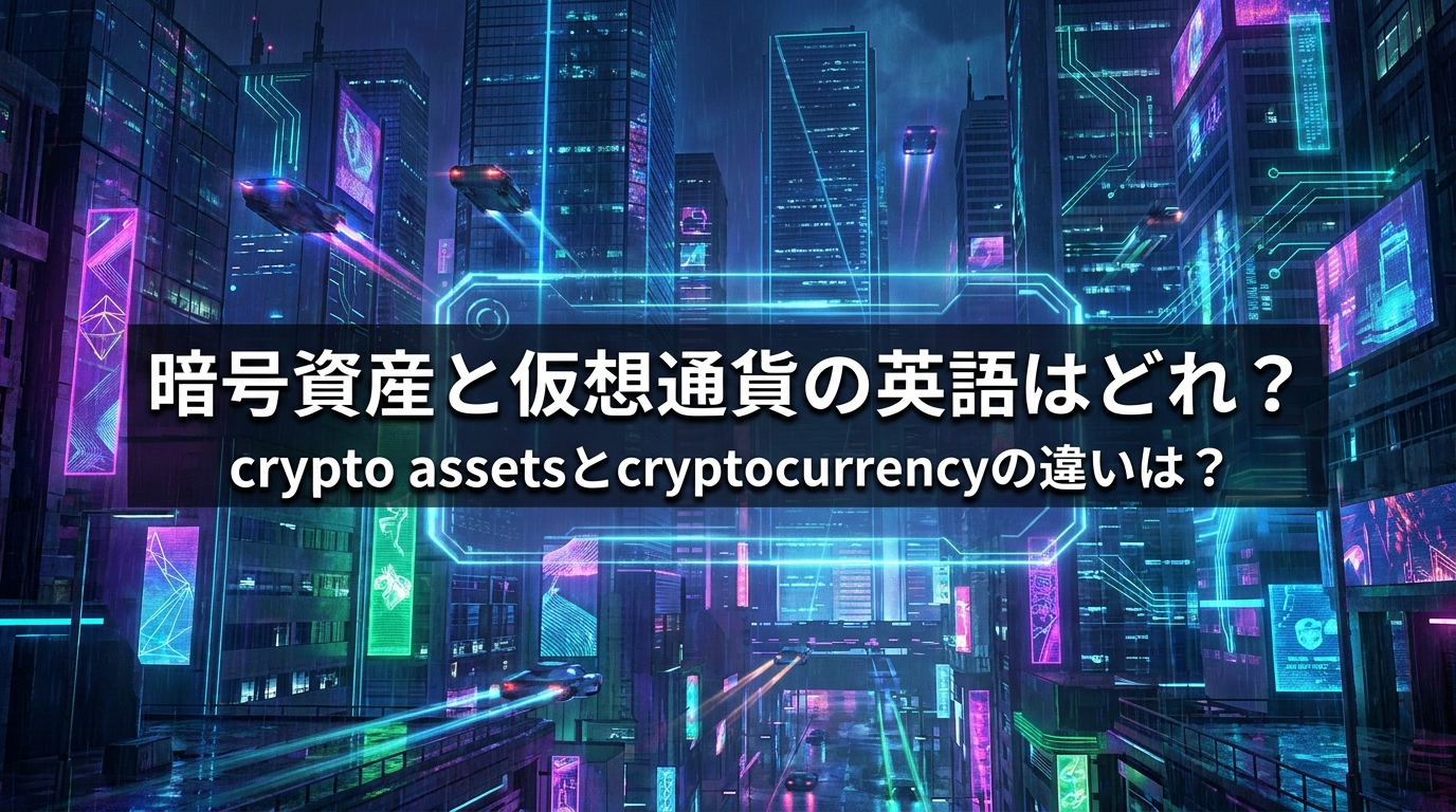 暗号資産と仮想通貨の英語はどれ？crypto assetsとcryptocurrencyの違いは？
