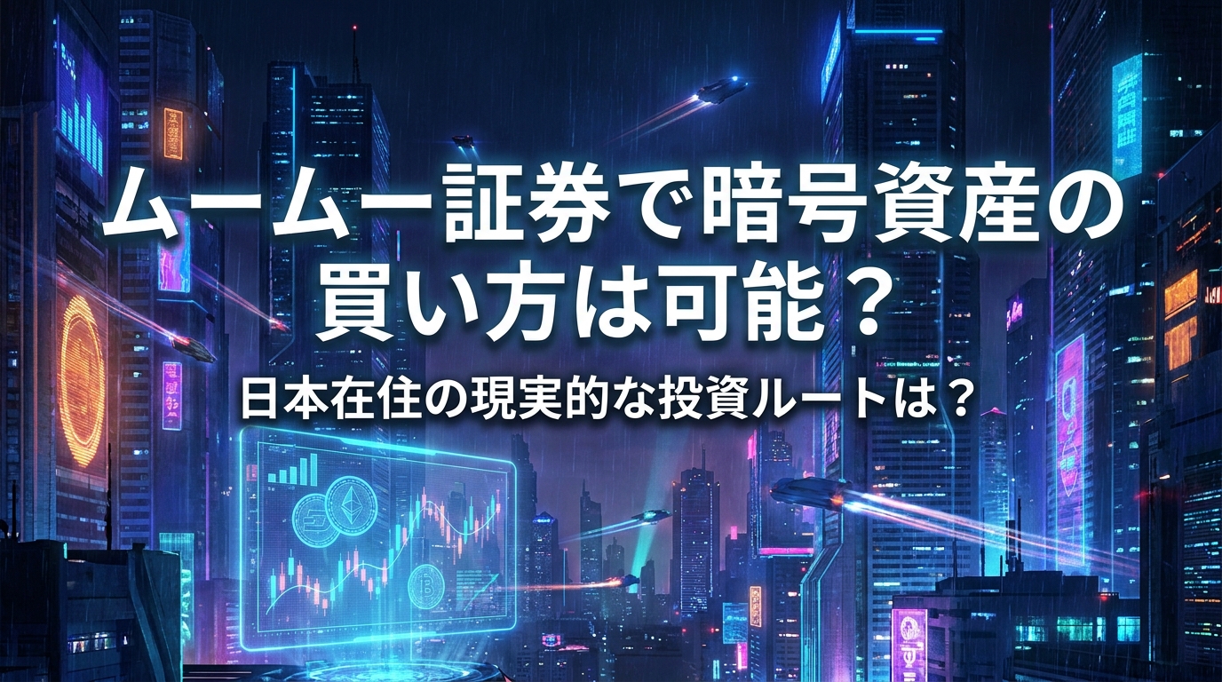 ムームー証券で暗号資産の買い方は可能？日本在住の現実的な投資ルートは？