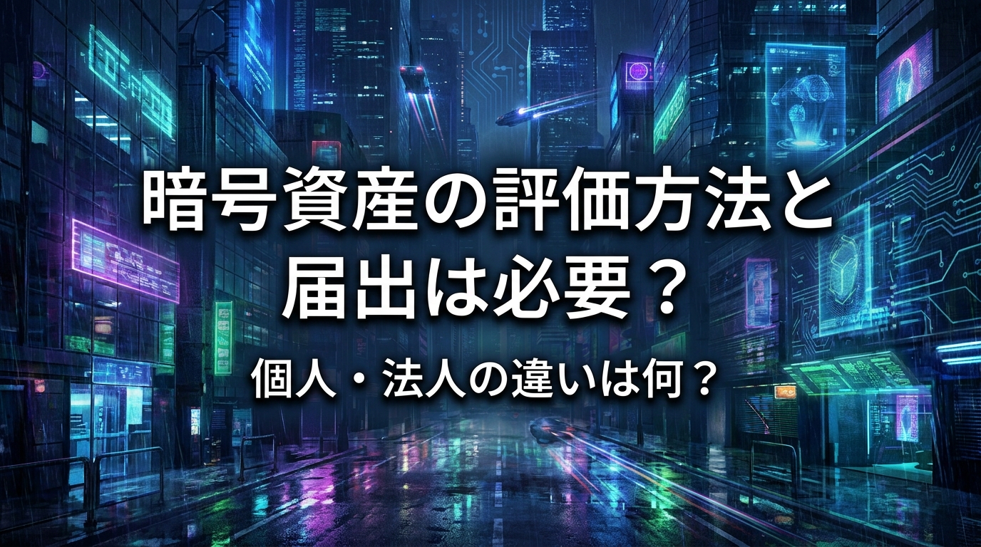 暗号資産の評価方法と届出は必要？個人・法人の違いは何？