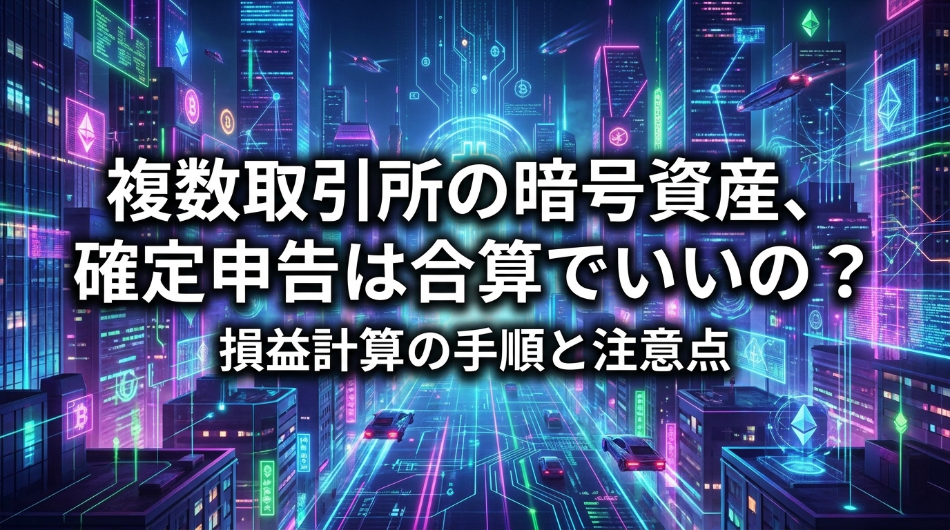 複数取引所の暗号資産、確定申告は合算でいいの？損益計算の手順と注意点