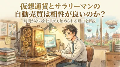 仮想通貨とサラリーマンの自動売買は相性が良いのか?時間がない会社員でも始められる理由を解説