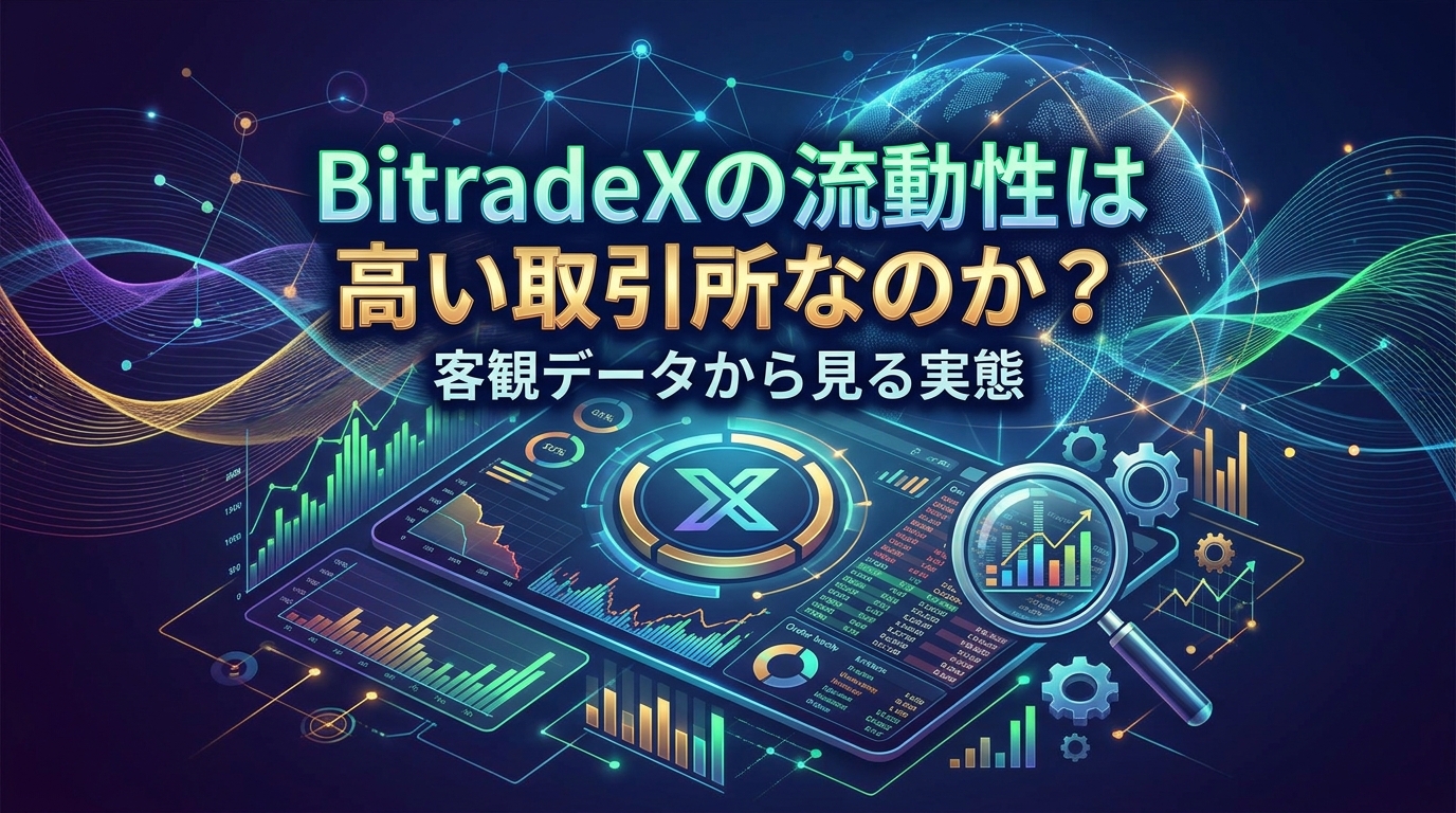 BitradeXの流動性は高い取引所なのか？客観データから見る実態とは