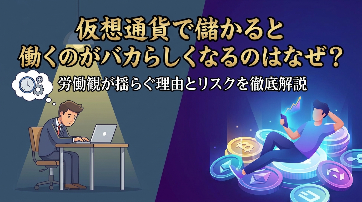 仮想通貨で儲かると働くのがバカらしくなるのはなぜ?労働観が揺らぐ理由とリスクを徹底解説
