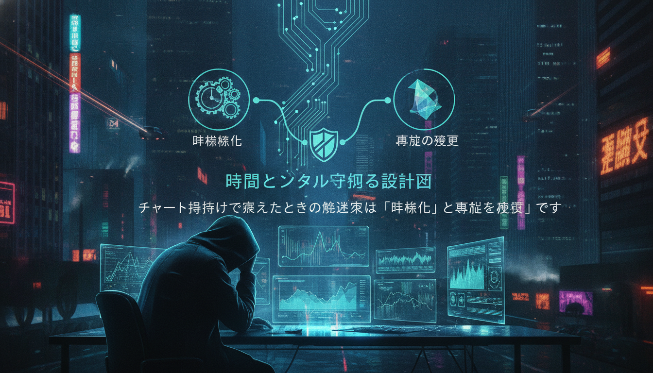 チャート張り付きで疲れたときの解決策は「仕組み化」と「前提の変更」です
